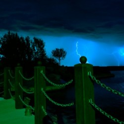 Lightning over the Pond